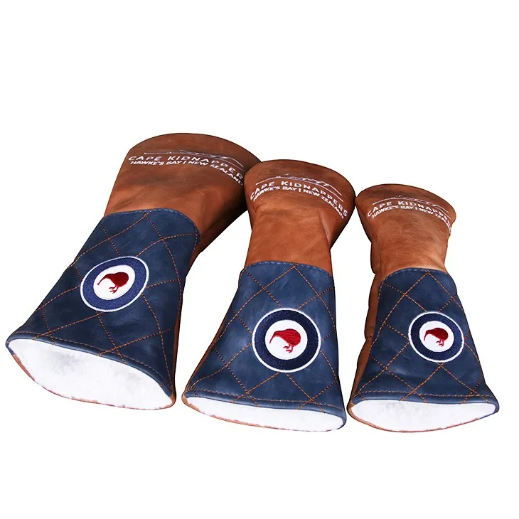 genuine leather golf headcover 3