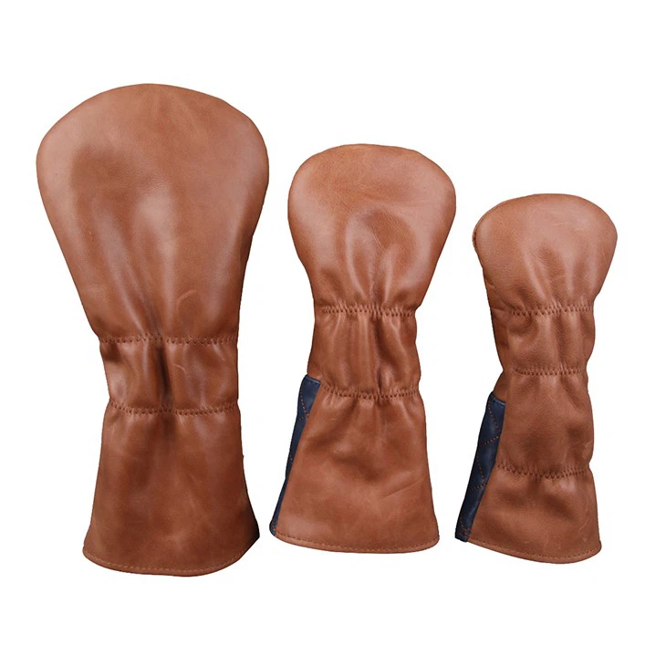 genuine leather golf headcover 1